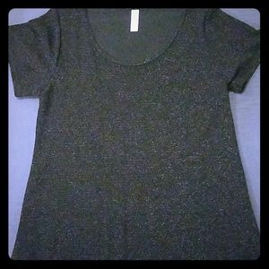 LulaRoe Elegant Black glitter Classic T - size M